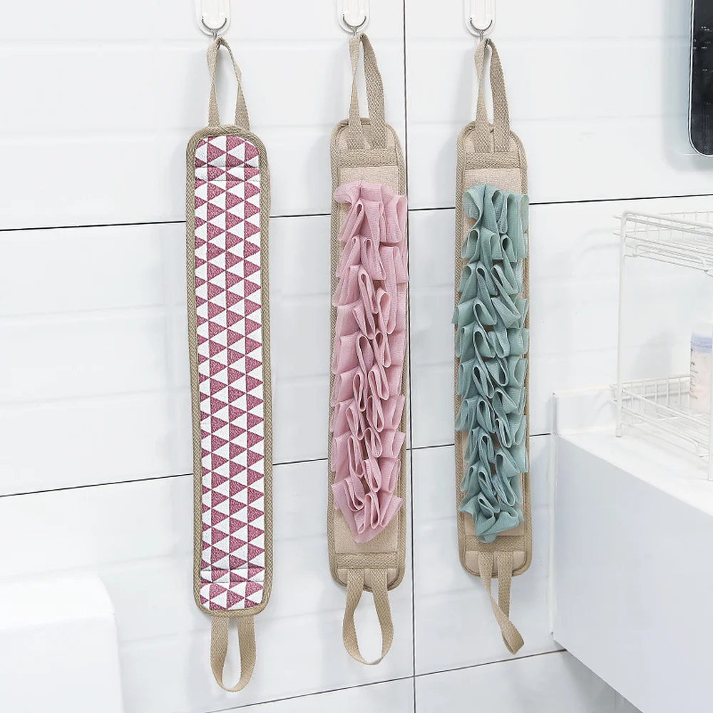 1 шт. двухстороннее банное полотенце растирание грязи скребок для спины ремешок с