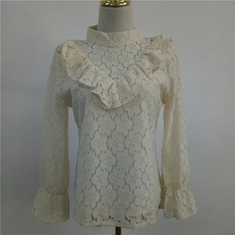 Модная бежевая женская блузка RUGOD с вырезами новые женские рубашки оборками и