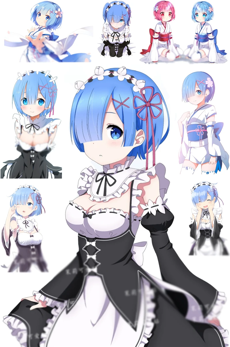 1 шт. аниме Re:Zero kara Hajimeru Isekai Seikatsu Ram Rem чемодан наклейки косплей реквизит дорожный
