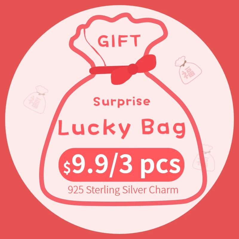 Сумочка женская из серебра 100% пробы с подвесками в виде сюрприза на удачу |