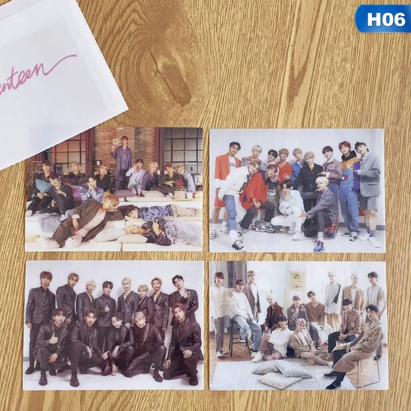 6 4 шт./компл. K-POP дважды Got7 BLACKPINK IZONE SEVENTEENSelf сделано Бумага ЛОМО карта фото плакат Фотокарта - Цвет: 6
