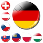 Центрально-Европейский Национальный флаг 30 мм магнит на холодильник Польша Чехия Словакия Венгрия Германия Австрия Швейцария наклейки Лихтенштейн