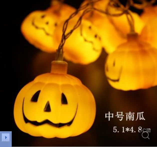 2019 светодиодный фонарь для вечерние 3D пластиковые гирлянды с черепом лампион