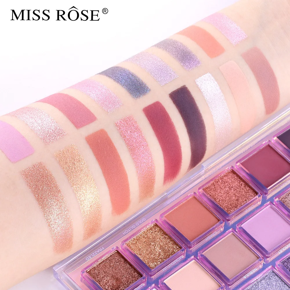 

18-Color Water-Reverse Eyeshadow Palette Pearlescent Matte Glitter Powder Lasting Moisturizing Full Gloss