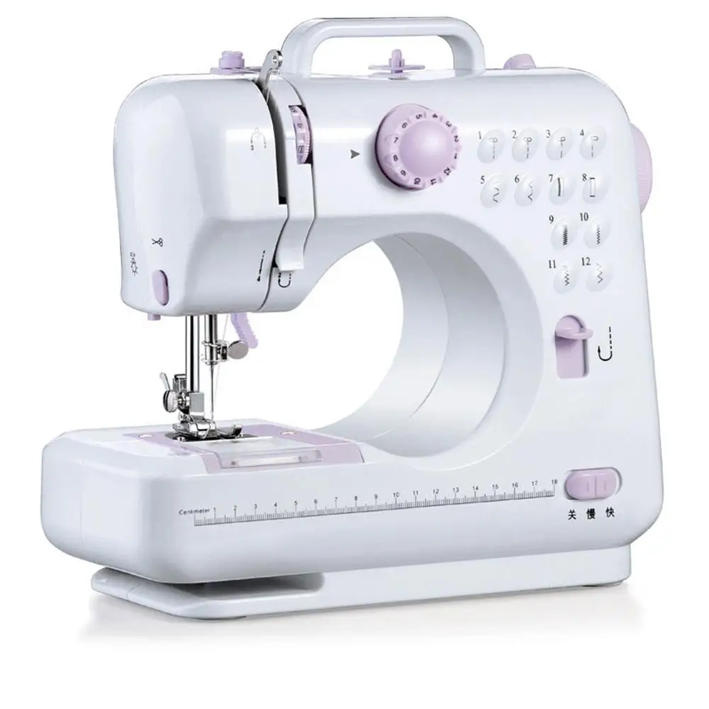 

Electric Sewing Machine Single Needle Mini Portable Purple White Small Handheld Sewing Machine Hand-Held Sewing Machine Home