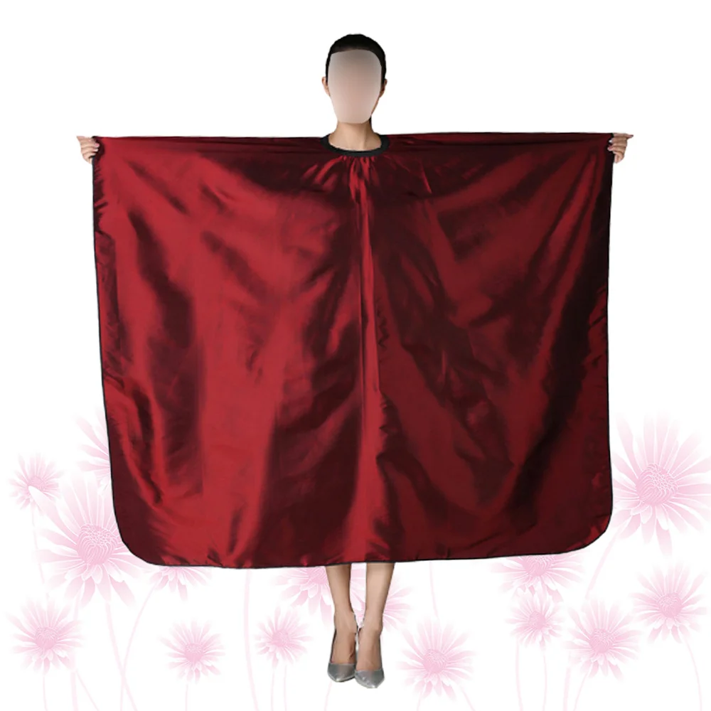 

1PC Fashion Hair Dying Barber Cape with Sleeves Professional Hair Cutting Cape Adjustable Hairdressing Cape (Red)