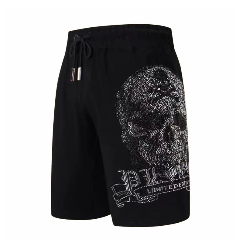 

Plein New fashion brand men's shorts skull head hot drill PP pure cotton men's casual five point guard pants in summer 2021