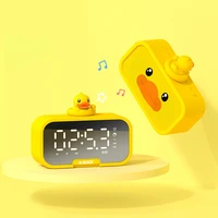 b duck wireless bluetooth speaker yellow duck multifunctional music player led alarm clock mobile phone bracket radio boom box