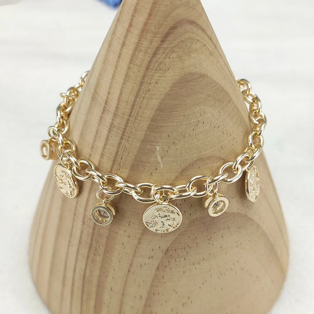 Новый браслет цвета шампанского с биркой золотого кубический цирконий ювелирные