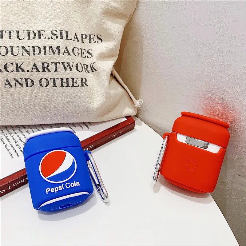 3D чехол для наушников с брелоком бутылочкой Airpods Pro защитный мультяшным рисунком