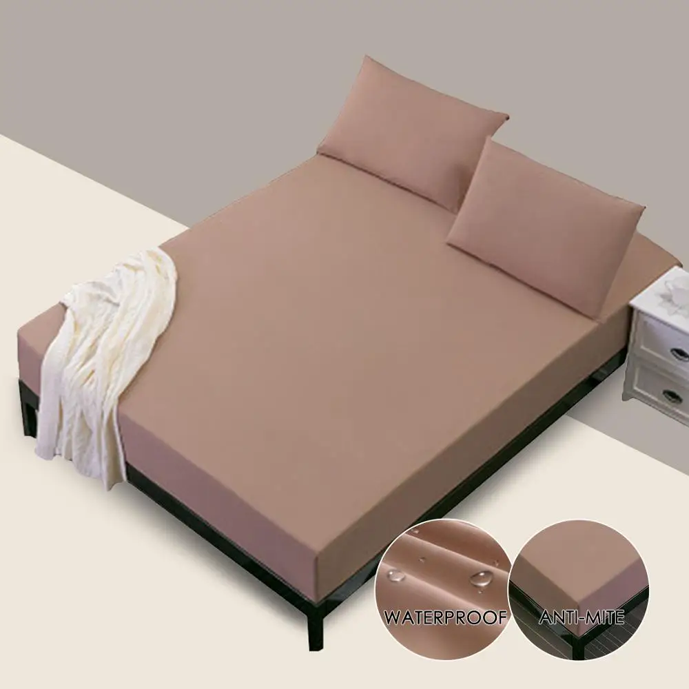 Водонепроницаемый Матрас защитный чехол шлифовальный однотонный черный серый