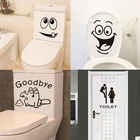 Креативные забавные водонепроницаемые наклейки с цитатами, ванная туалет, виниловая настенная живопись, сделай сам, 3d наклейки на стены