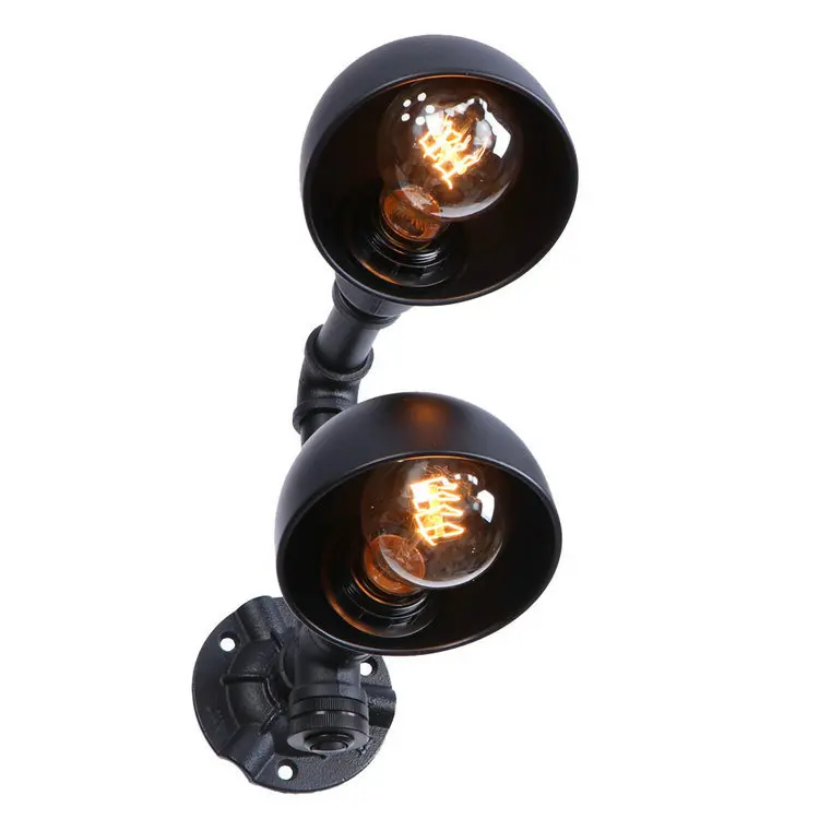 (A K) 220 В настенная лампа с водопроводной трубой ретро промышленное черное