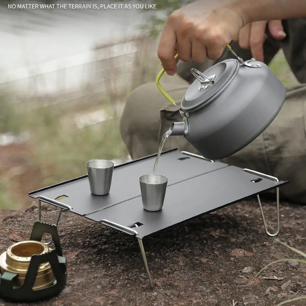 

Складной стол для кемпинга, портативный алюминиевый мини-стол для пикника, стол для кемпинга и барбекю, многофункциональные аксессуары