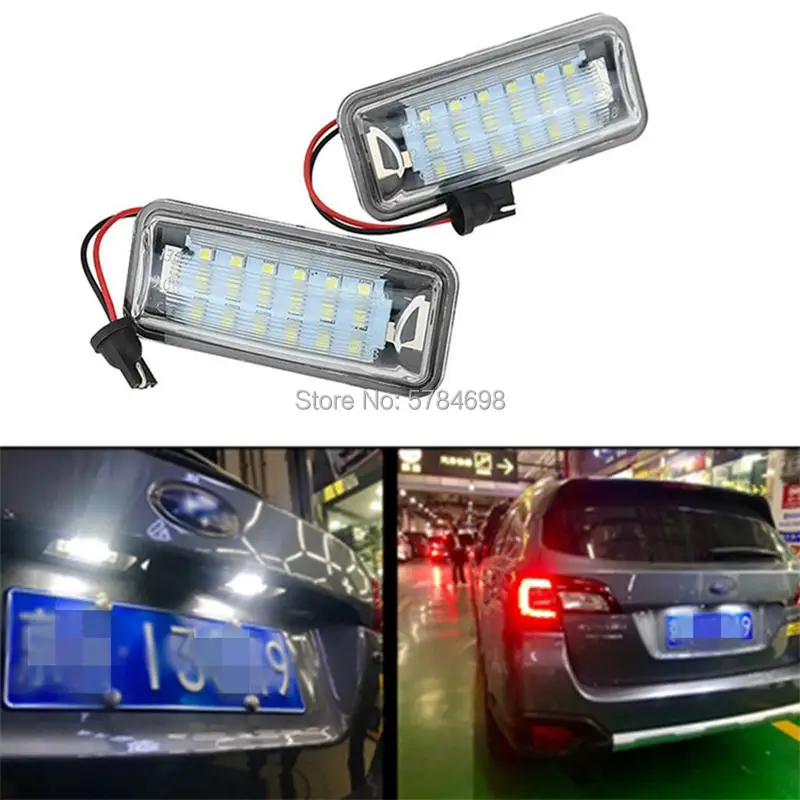 Белый светодиодный светильник для номерного знака 18SMD 2 шт. задняя