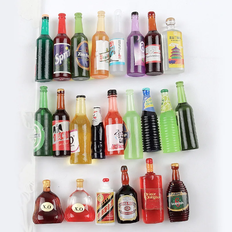 

10Pcs Random Nail Art Wine Bottle Resin Charms Random Unique Design 3D Large Rhinestones For Nail Decor Nail Acrylic Supplies