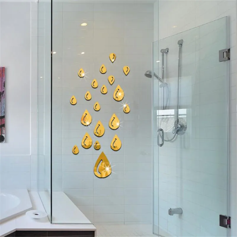 Креативная акриловая зеркальная настенная наклейка самоклеящаяся