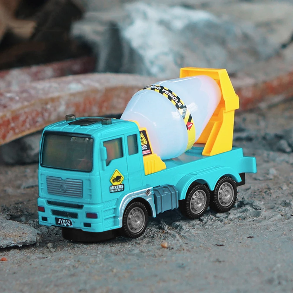 1:43 Diecast Engineering Toy Multi-directional Lighting Oil Tanker Loader Mixer Truck Model Kids Electric Car Toy