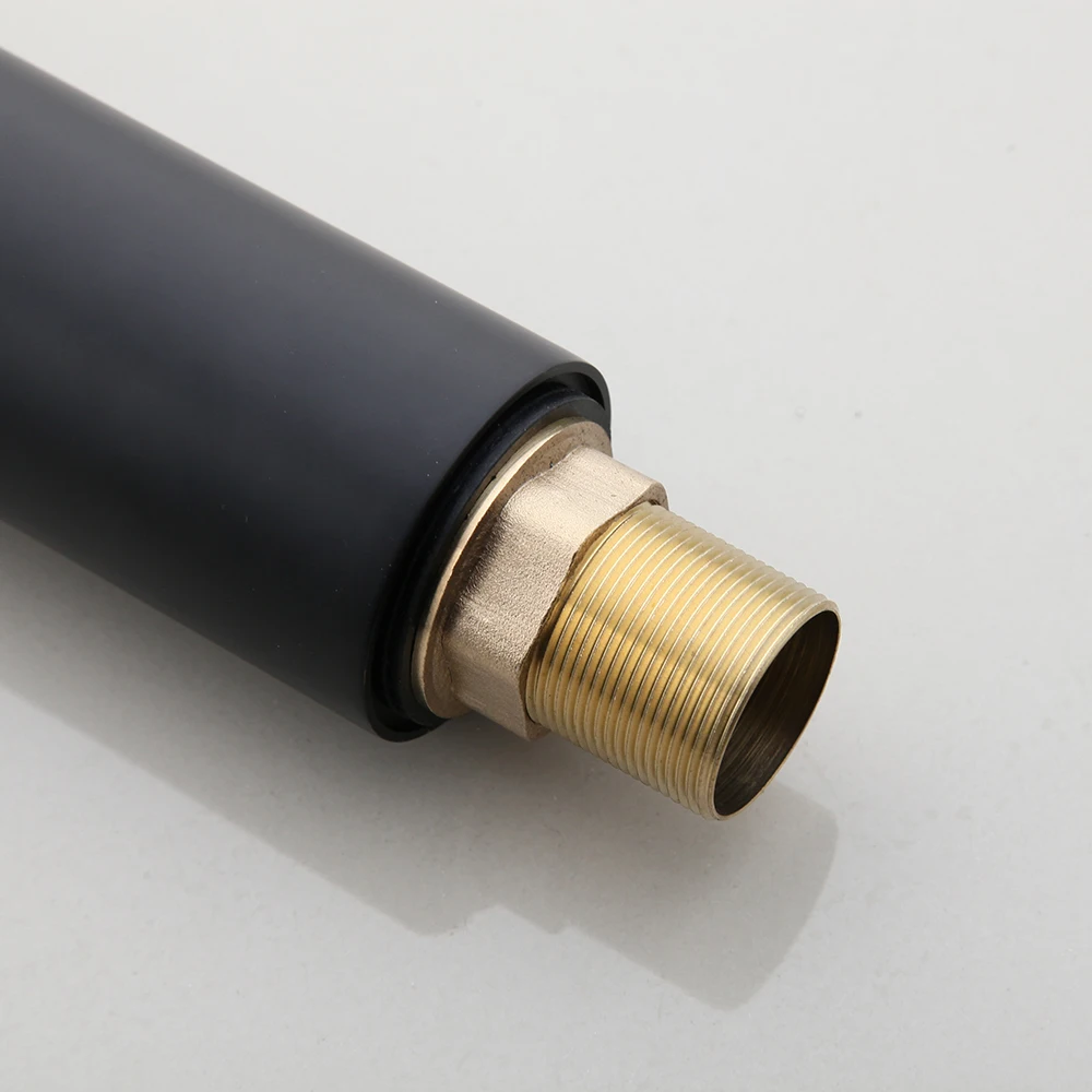 KEMAIDI матовый черный Твердый латунный Горячая и холодная вода Смеситель Touch-Free