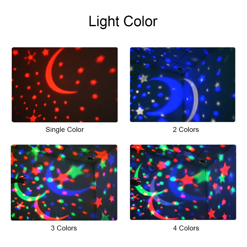 Новинка светодиодный вращающийся Звездный проектор светильник ing Moon звездное