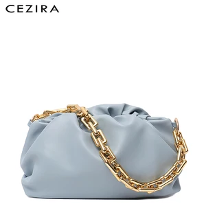CEZIRA классические сумочки из искусственной кожи для женщин, модная женская сумка в облако, роскошная плотная сумка на плечо с цепочкой, кошелек-клатч из искусственной кожи
