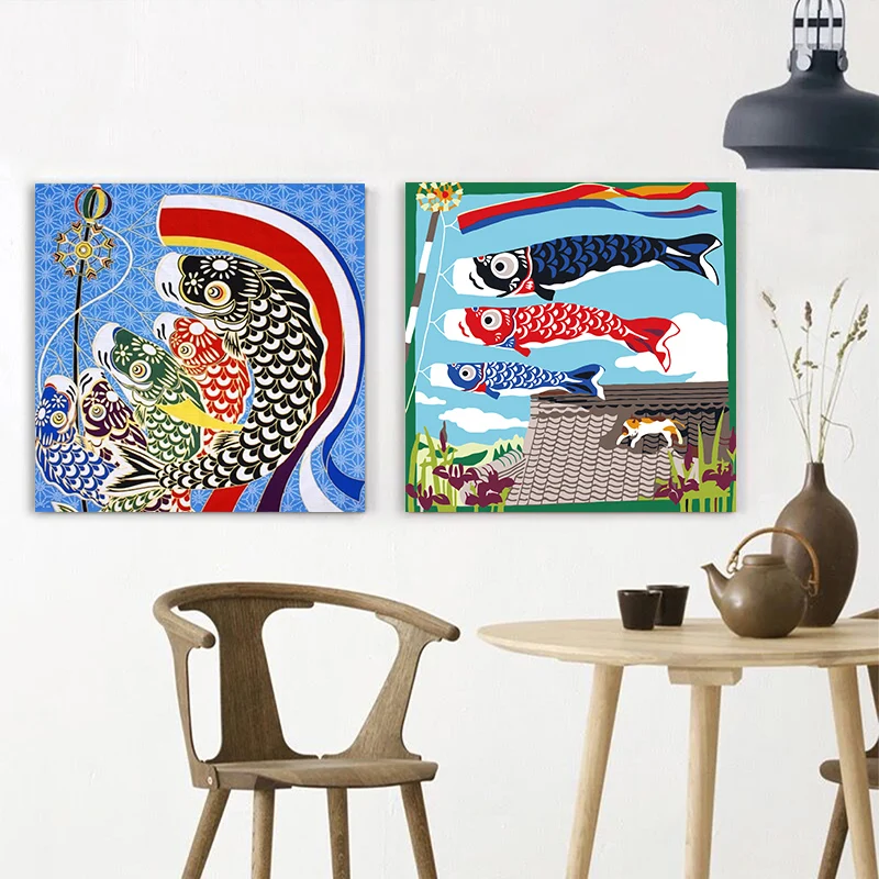 Diy paint by digital pictures Japanese characteristics art creative decorative painting adult decompression | Дом и сад