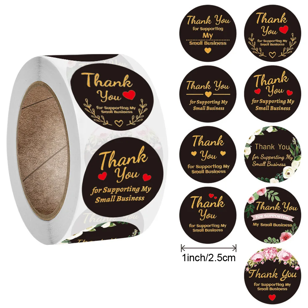 

500pcs Thank you for supporting my small business Stickers Scrapbooking Stickers Birthday Wedding Party Gift Decorations Labels