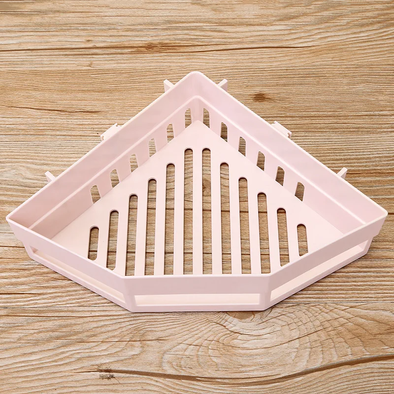 

Triangle Shelf Bathroom Storage Rack Holder Kitchen Bathroom Toiletries Shelf Storage Rack 27x19x6CM