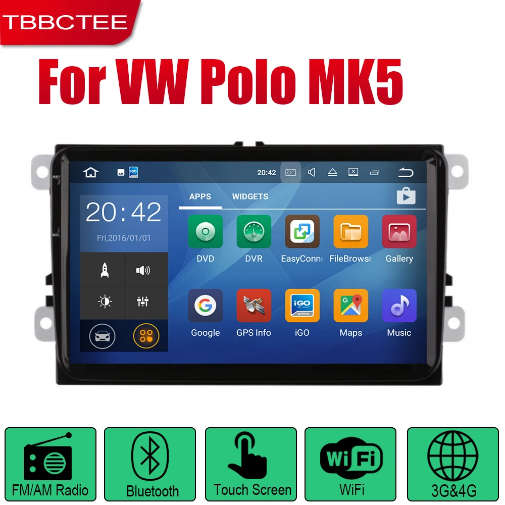 TBBCTEE автопроигрыватель gps навигация для Volkswagen VW Polo MK5 2009 2010 2011 2012 2013 автомобильный