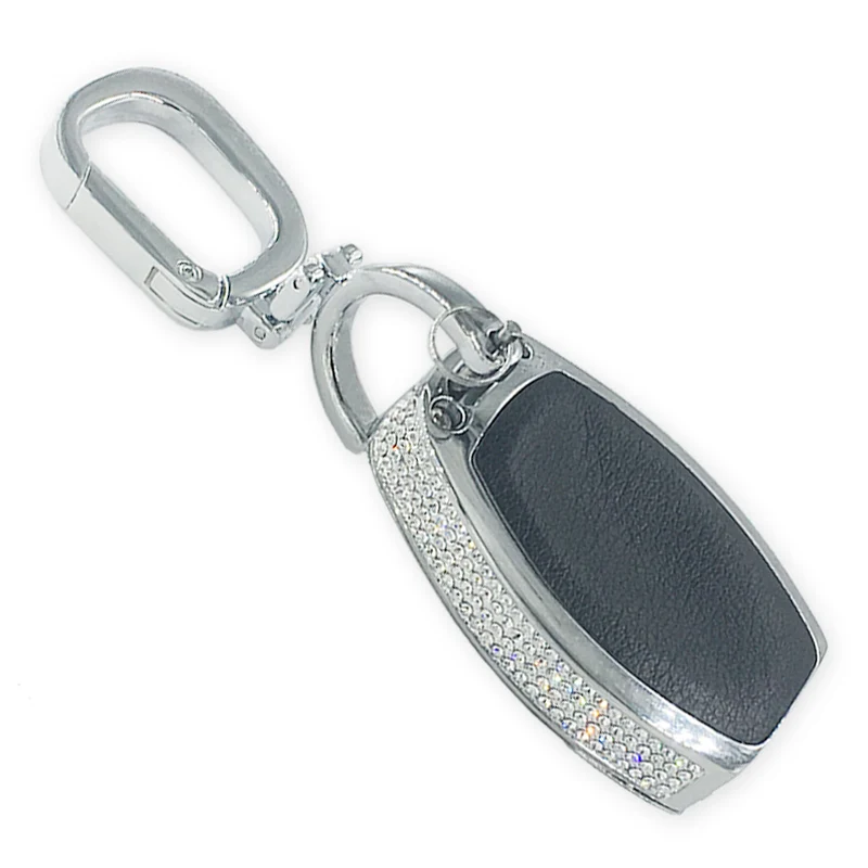 Алмазный Серебряный цинковый сплав кожаный чехол для автомобильного ключа Mercedes