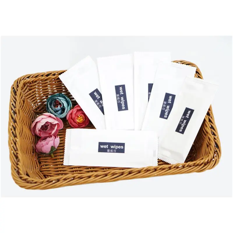 Одноразовые Нетканые влажные салфетки 50 шт. индивидуальная упаковка Портативные