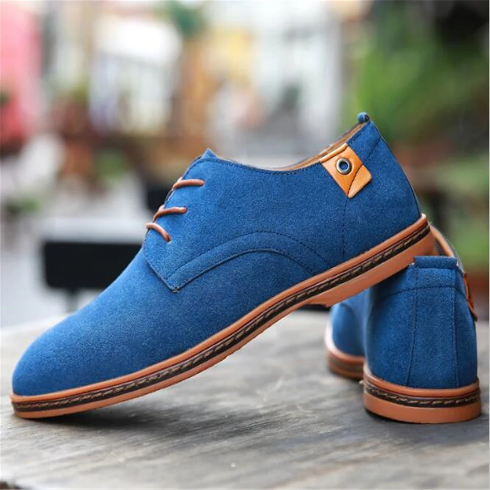 Man Flat Autumn Men Suede Leather Shoes Oxford Casual Classic Sneakers For Comfortable Flats Footwear Size 38-48 y597 | Обувь