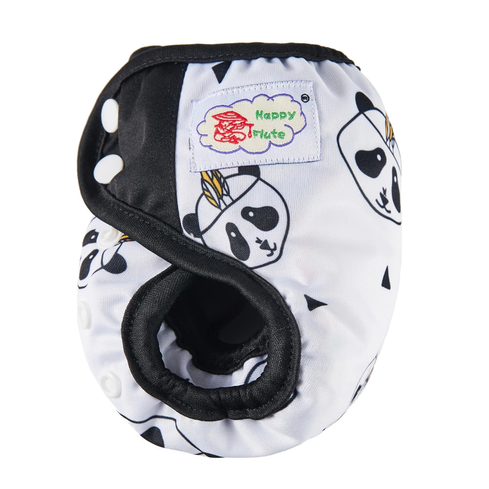 4 шт. подгузники Happy Flute для новорожденных NB M OS тканевые карманные с бамбуковой