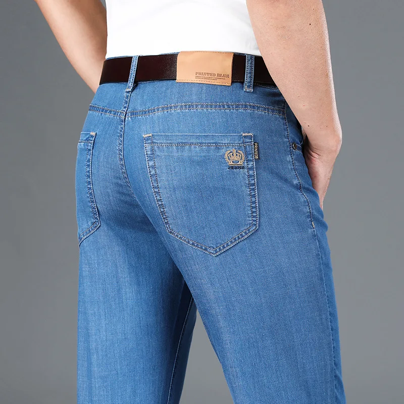 

Brand New Men's Wear Skinny Stretch Ice Jeans Fashion Business Classic High-waisted Skinny Jeans Jeans Pants Male Size 9 Model