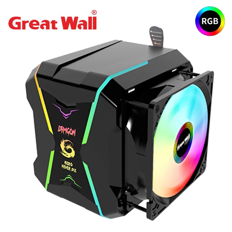 

Great Wall CPU Cooler 4 Heat Pipes plus cooling 3DRGB fan Used for Intel LGA 2011 775 1200 1150 1151 1155 AMD AM3 AM4 FM1 FM2