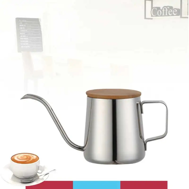 

350ML Stainless Steel Long Narrow Spout Coffee Pot Gooseneck Kettle Hand Drip Kettle Pour Over Coffee Tea Pot Storage Bottle