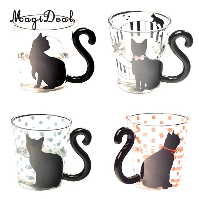 

Cute Creative Cat Milk Coffee Mug Water Glass Mug Cup Tea Cup Cartoon Kitty Home Office Cup For Fruit Juice Gift
