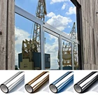 Светоотражающая пленка для защиты окон, односторонняя Затемняющая виниловая наклейка с УФ-терморегулятором, для дневного времени и на двери