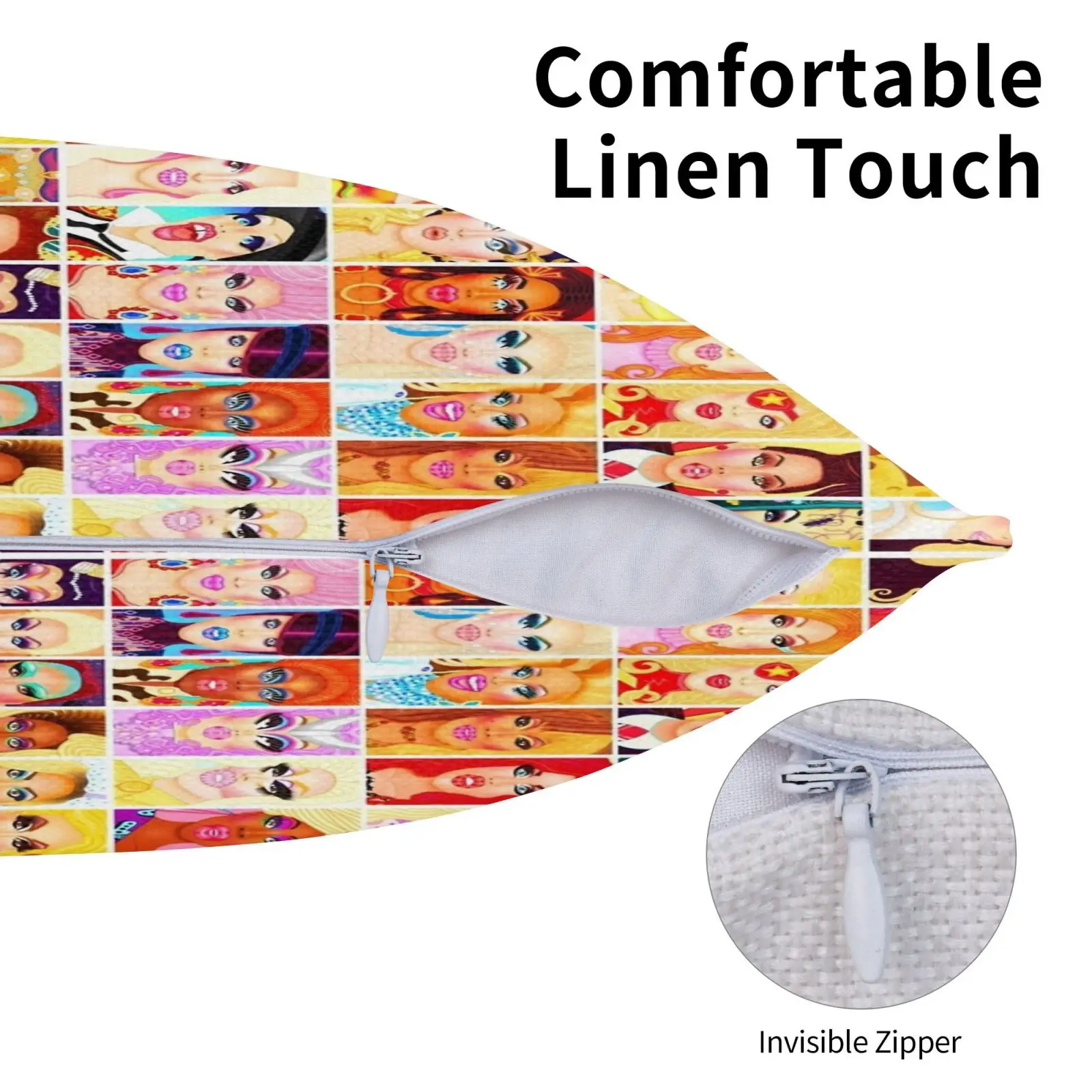 Наволочка Drag Queen королевская с надписью хлопковая льняная плюшевая наволочка