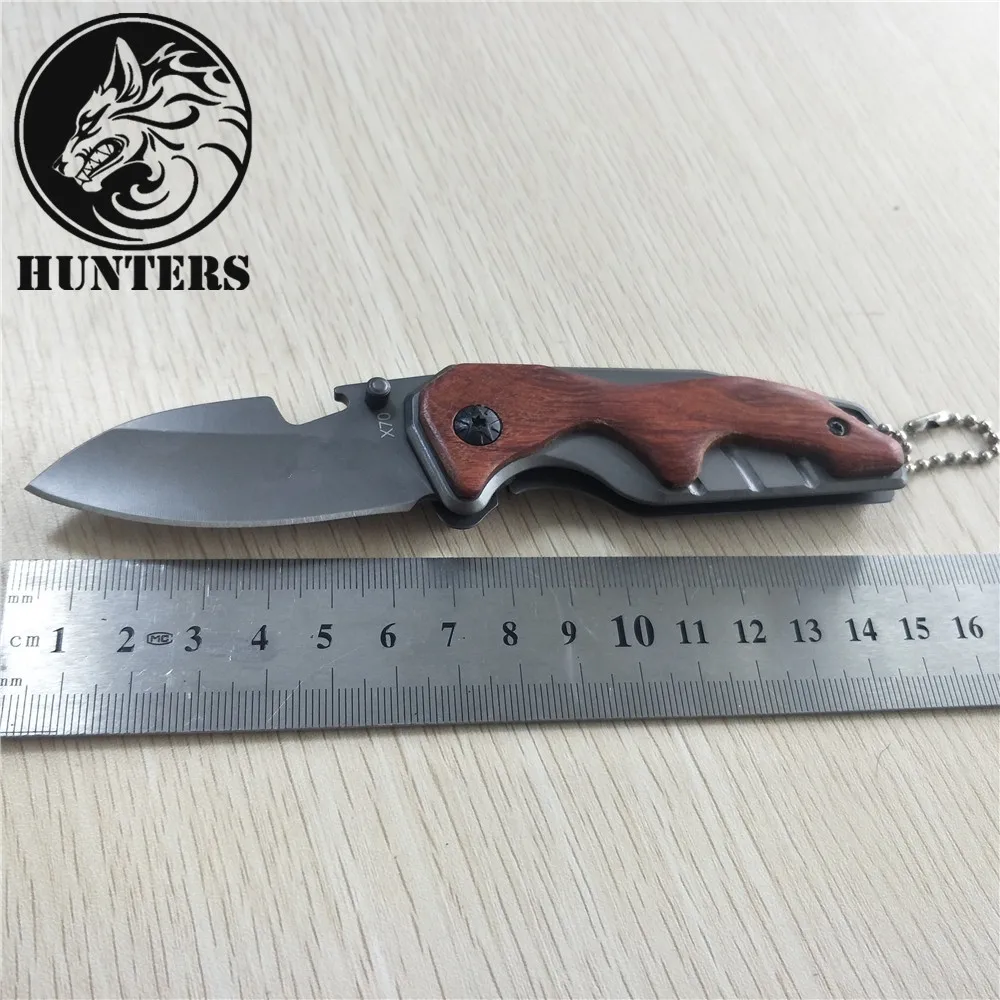 Тактический 55HRC Твердость 3CR13MOV лезвие сталь + куриное крыло с деревянной ручкой