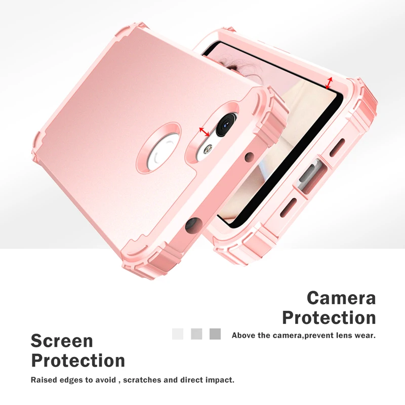 3 в 1 силиконовый PC чехол для телефона для Google Pixel3 3A безопасный Противоударная задняя крышка чехол для Google Pixel 3A XL Полный Защитный чехол