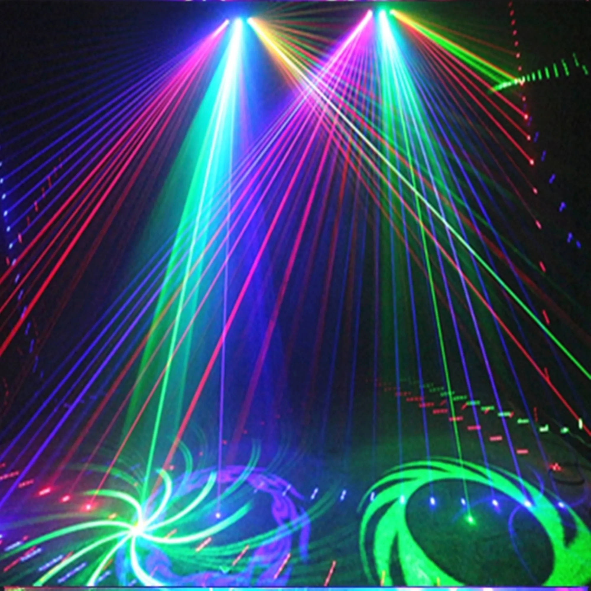 

6 Eyes Laser Scaning Lights DMX512 RGB Full Color Laser Light Line Effect Stage Lighting 6 Lens Scanner Laser DJ Disco Equipment