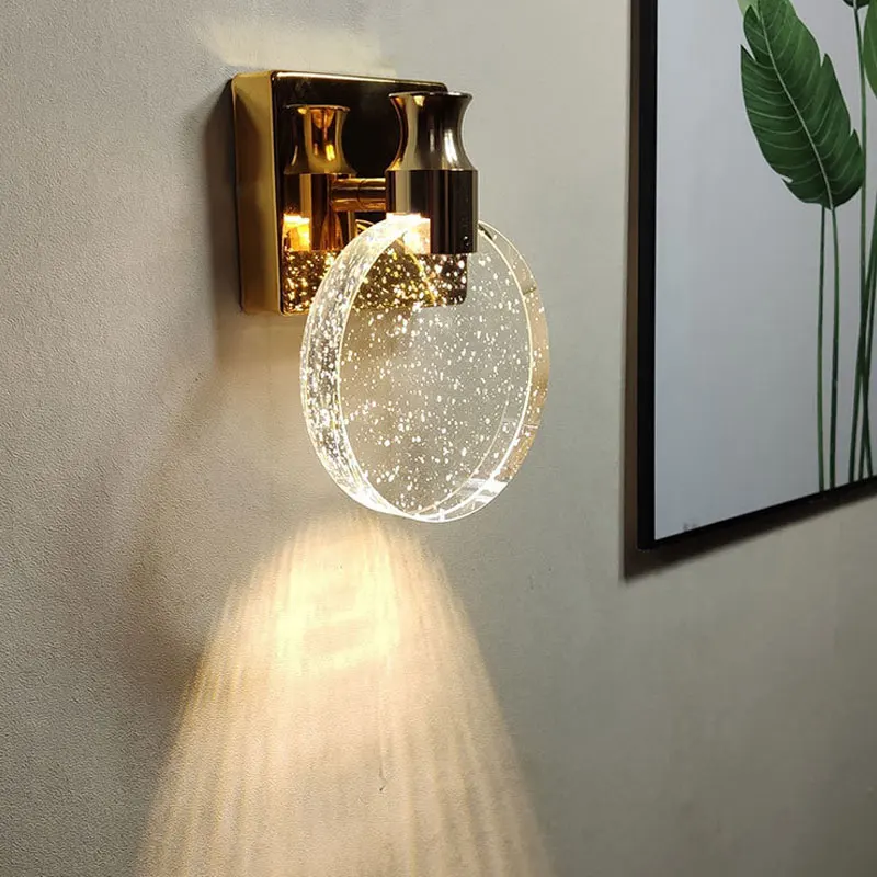 Хрустальная настенная лампа для спальни прикроватное настенное бра