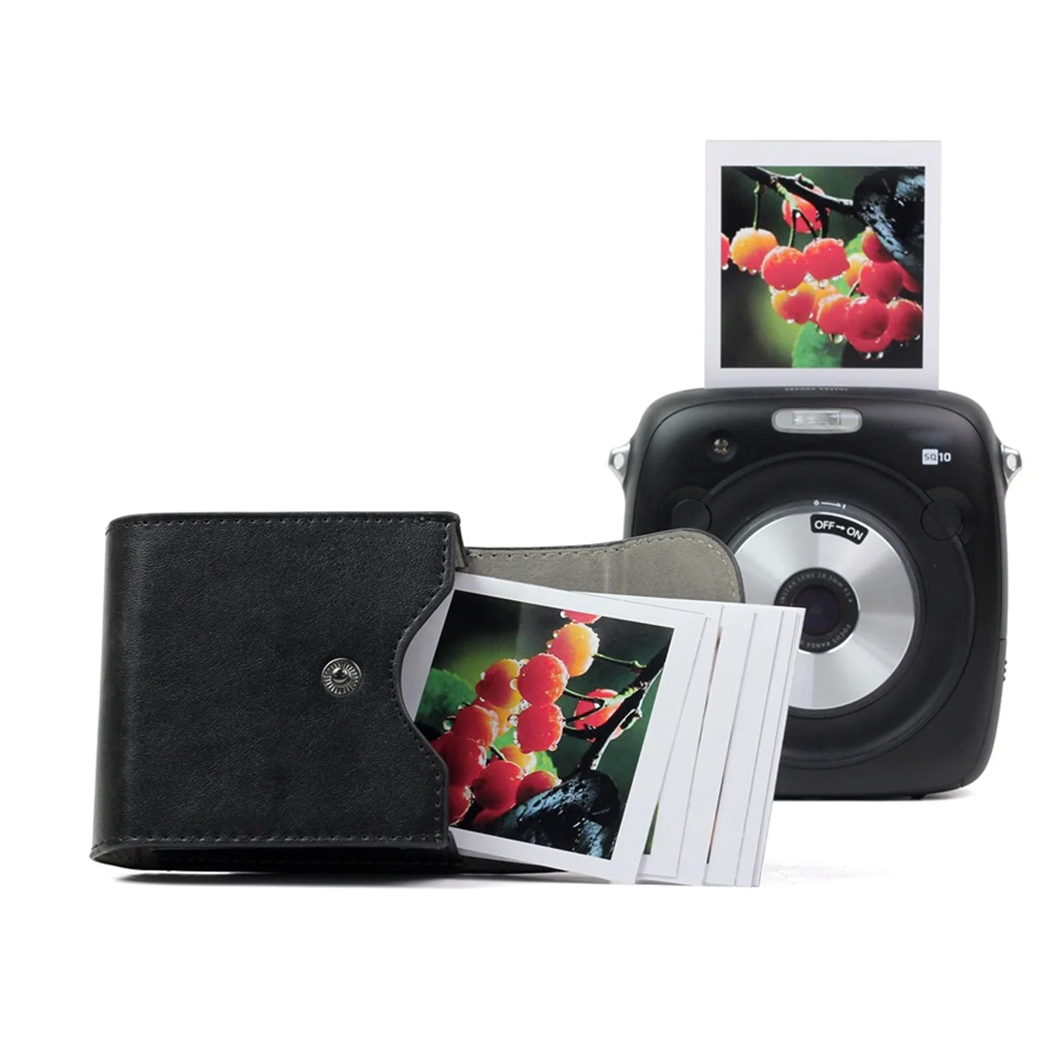 Besegad из искусственной кожи отделение для фотографий Кнопка Карманный Кожаный