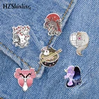 2021 новая акриловая булавка для лацканов в виде животных Сакура розовые цветы эпоксидная застежка-бабочка булавка ручной работы брошь-бабочка