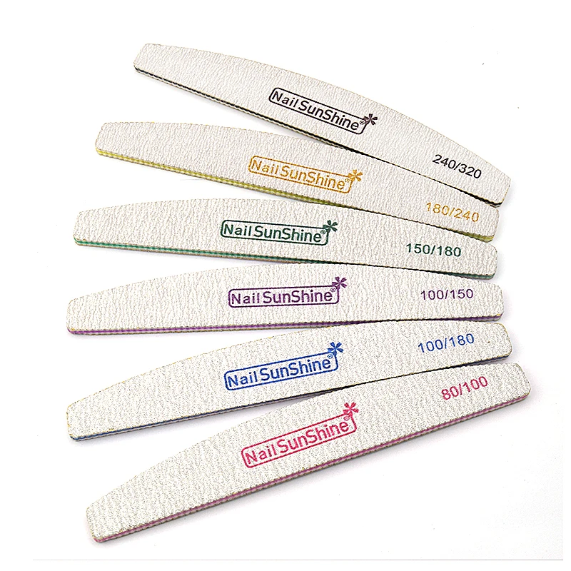 

100Pcs Nail File Multicolor Strong Sandpaper Washable Nail Buffer Block Lime a ongle 80/100/150/180/240/320 Grit Manicure File