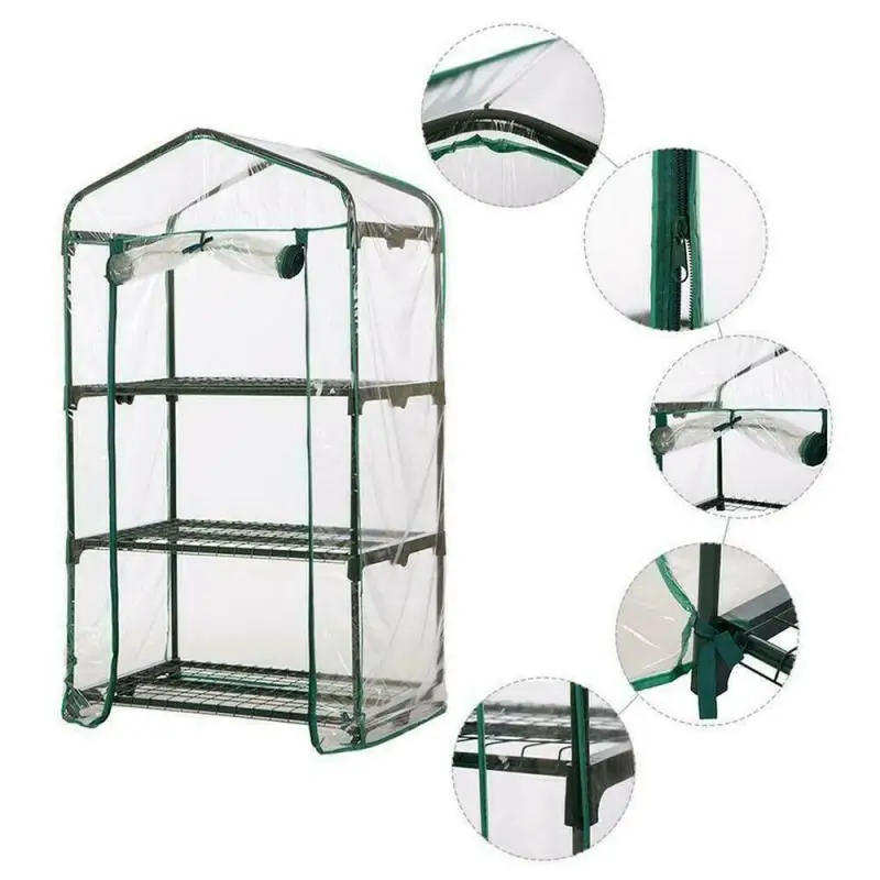 

Waterproof Multi-Tier Portable Greenhouse PVC Cover Garden Cover Plants Flower House Corrosion-resistant Plants Cover Tents