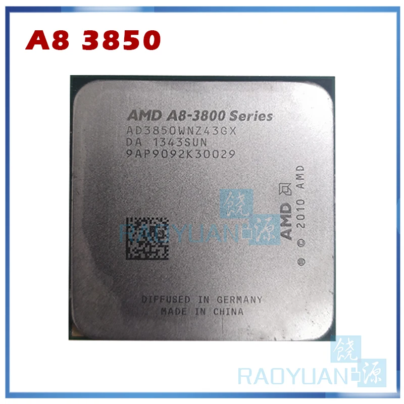 AMD A Series A8 3850 2 9 ГГц 100 Вт Quad Core Процессор процессор AD3850WNZ43GX 3850K сокет FM1/ 905pin|cpu