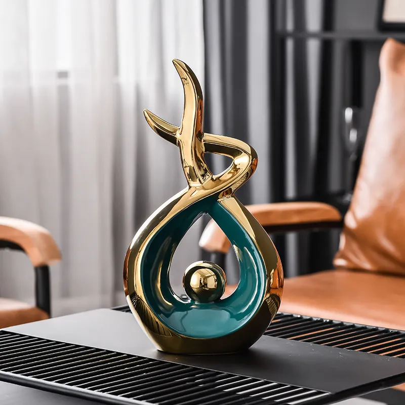 

Modern Creative Ceramic Mascot Accessories Home Livingroom Desktop Furnishings Crafts Cabinet Bookcase Club Ornaments Decoration