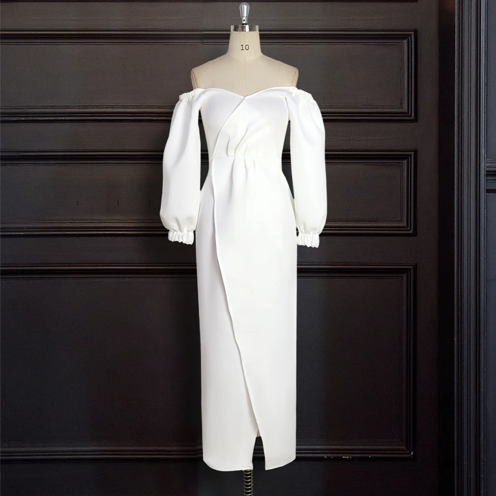 Женское сексуальное платье с глубоким v-образным вырезом и рукавами-фонариками